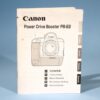 Canon Power Drive Booster PB-E2 Instructions * Excellent