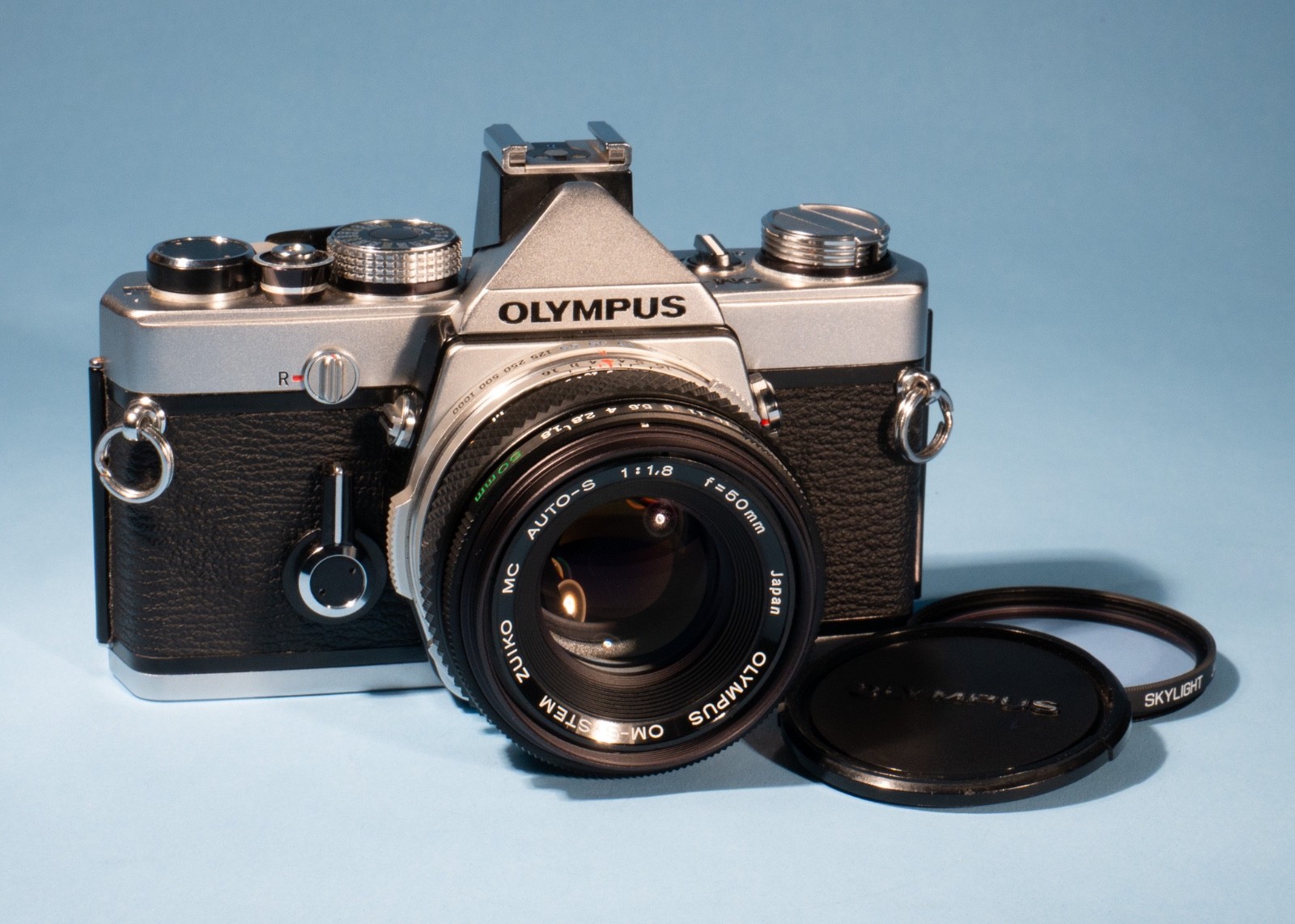 Olympus-OM-1n-MD-35mm-SLR-Film-Camera-Zuiko-50mm-f18-Lens-Fully-Working-137415742260