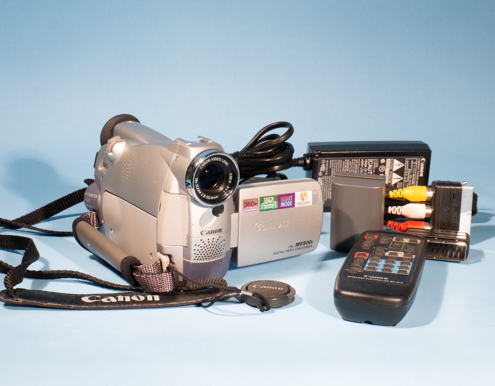 Canon-PAL-MV500i-Compact-MiniDV-Digital-Video-Camcorder-Tested-Fully-Working-137839938841