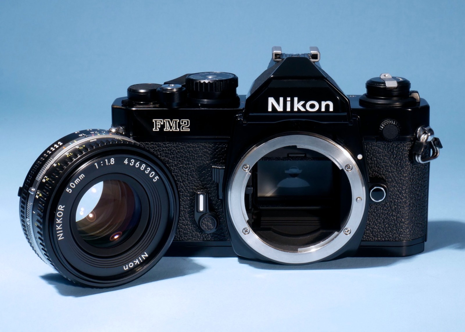 Nikon-FM2N-35mm-SLR-Film-Camera-50mm-f18-Pancake-Lens-New-Seals-Working-136669767141-5