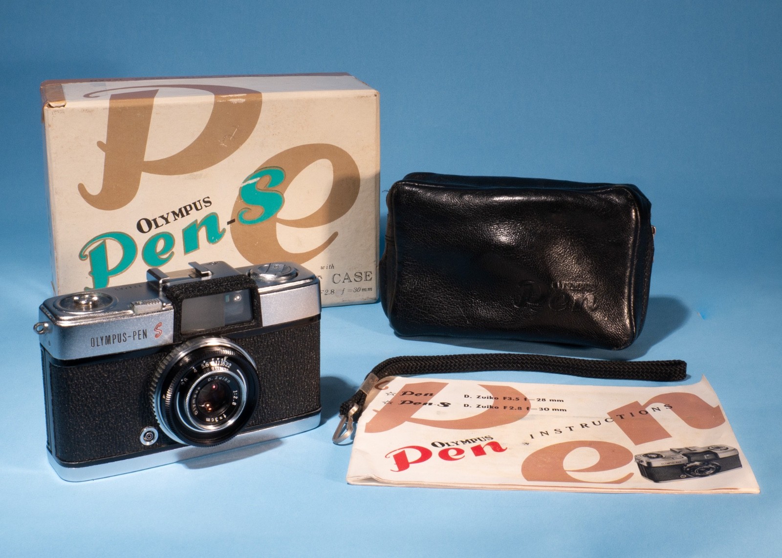 Olympus-Pen-S-35mm-Half-Frame-Film-Camera-D-Zuiko-3cm-30mm-f28-Lens-Excellent-137124453911