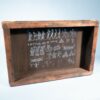 Vintage Relief Printing Block Egyptian Style Figures & Scenes Wooden Frame