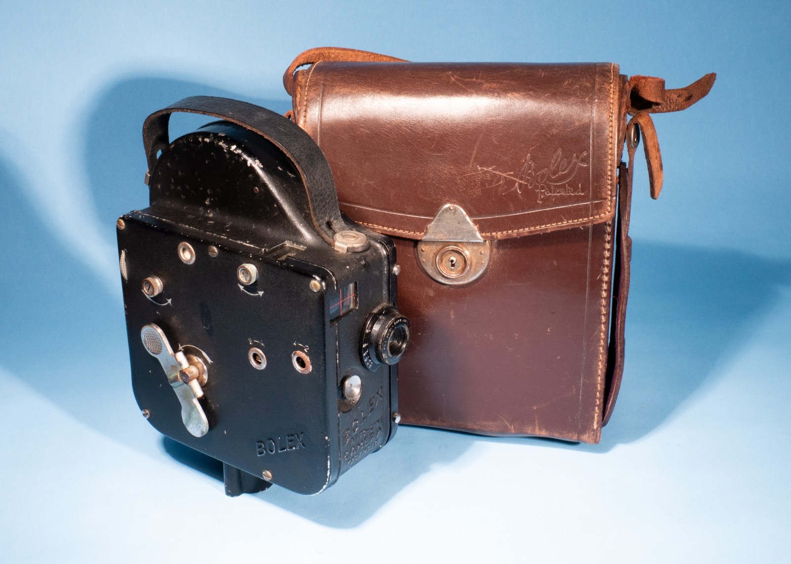 Bolex-Auto-Cine-Model-B-II-16mm-Motion-Picture-Camera-Kern-25mm-f25-RARE-137251839462