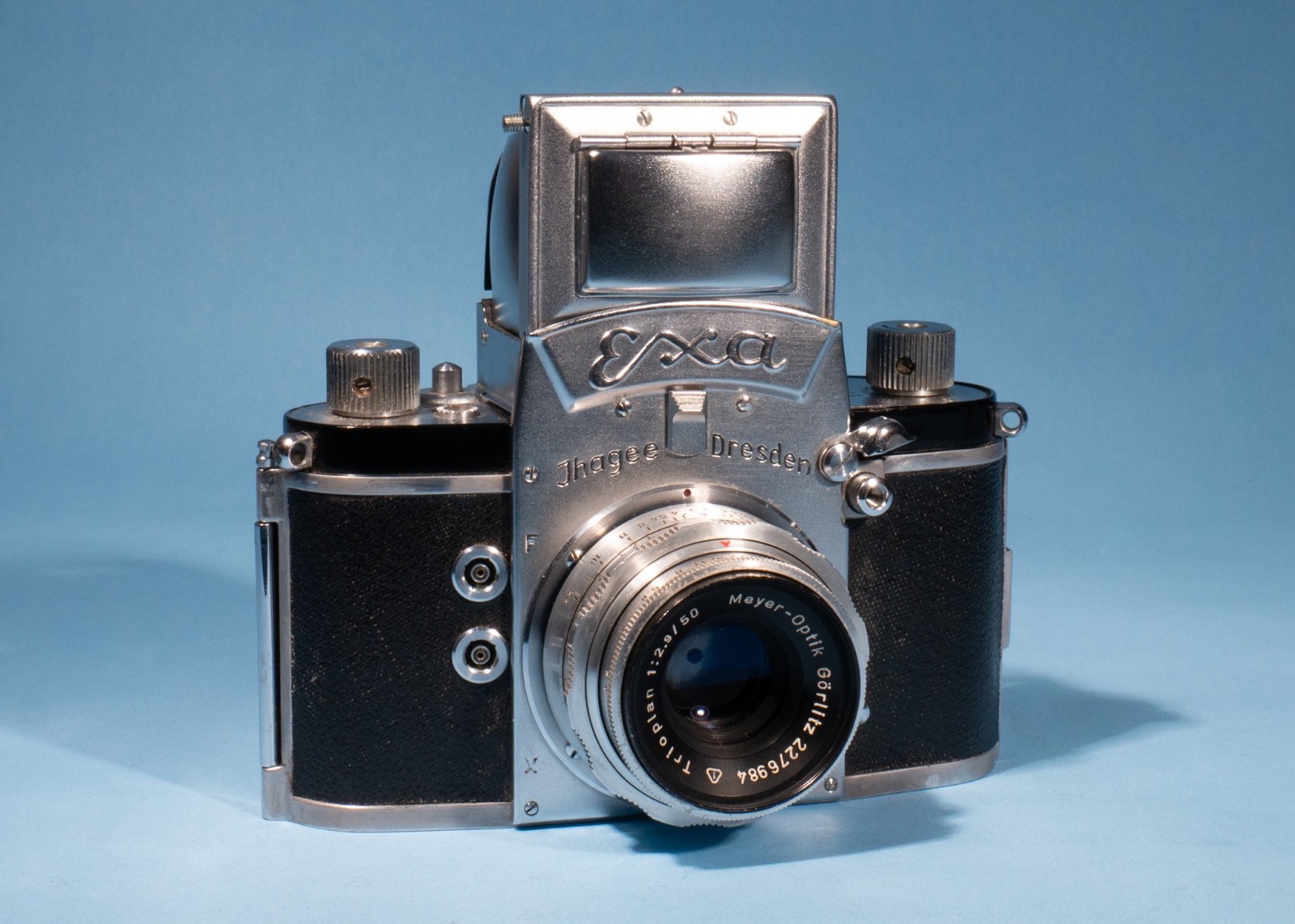 Ihagee-Dresden-Exa-35mm-Film-Camera-Meyer-Optik-Gorlitz-Trioplan-50mm-f29-Lens-137332285242