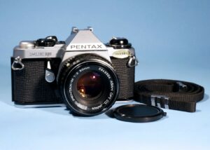 Pentax ME Super SLR 35mm Film Camera SMC Pentax-M 50mm f/2 Lens * New Seals