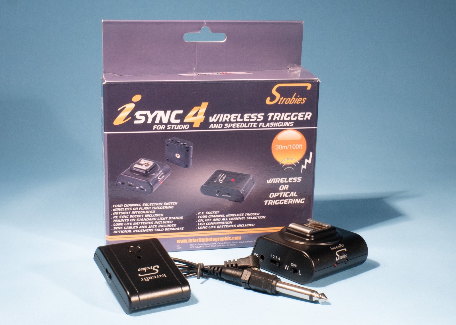 Interfit-Strobies-i-SYNC-4-Optical-Infra-Red-TriggerReceiver-StudioFlashguns-137728770913