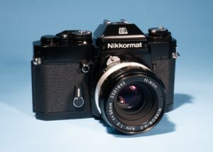 Nikon Nikkormat EL 35mm SLR Film Camera Nikkor 50mm f/2 Lens * Fully Working