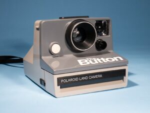Polaroid The Button SX-70 Instant Film Land Camera * Tested & Fully Working