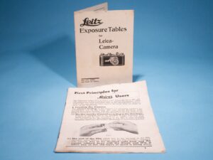 Leica Exposure Tables Brochure Manual * June 1931