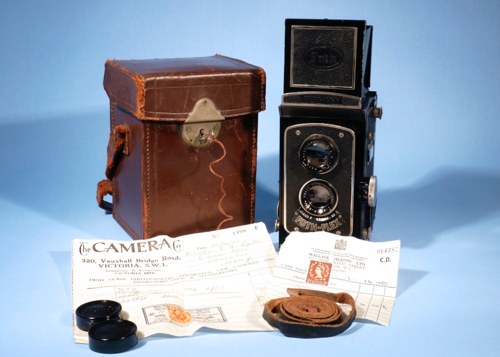 Foth-Flex-I-TLR-6x6-120-Film-Camera-Foth-Anastigmat-75mm-f35-Lens-READ-136673392826