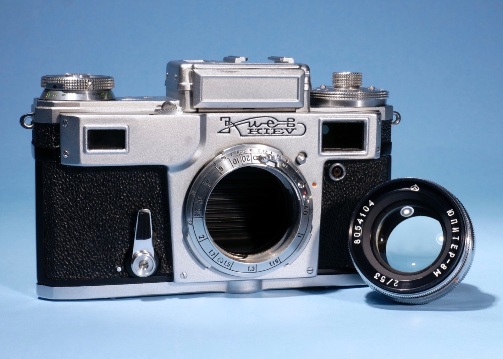 Kiev-4-Rangefinder-Camera-Jupiter-8M-53mm-f2-Lens-Excellent-136669767137-6