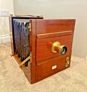 Ross London 12x10 Large Format Mahogany & Brass Tailboard Camera