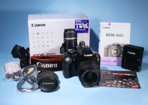 Cannon EOS 450D DSLR Camera EF-S 18-55mm f/3.5-5.6 Lens * Fully Working * Boxed