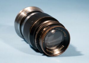 Ernst Leitz Leica 90mm 9cm f/4 Elmar Black Paint Lens * 1940 * LTM M39 M